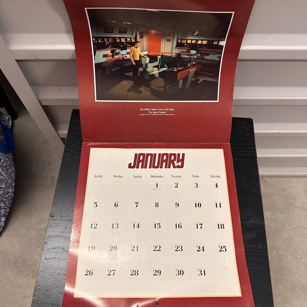 Vintage Star Trek 25th Anniversary 1992 Calendar Pocket Books Collectible - Picture 7 of 8